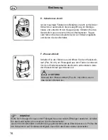 Предварительный просмотр 16 страницы Fakir Premium WS 9800 S Operating Instructions Manual