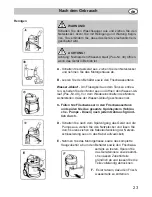 Предварительный просмотр 23 страницы Fakir Premium WS 9800 S Operating Instructions Manual