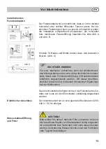 Preview for 13 page of Fakir prestige AC 9 Operating Instructions Manual