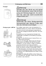 Preview for 19 page of Fakir prestige AC 90 User Manual