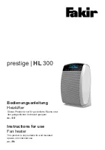 Fakir prestige HL 300 Instructions For Use Manual preview