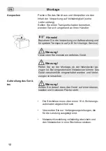 Preview for 12 page of Fakir prestige HT 400 Instructions For Use Manual