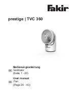 Fakir prestige TVC 30 User Manual preview