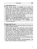 Preview for 5 page of Fakir prestige TVC 30 User Manual