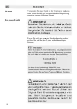 Preview for 8 page of Fakir Prestige Twister TVC 14 User Manual