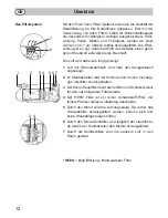 Предварительный просмотр 12 страницы Fakir S 200 electronic Operating Instructions Manual