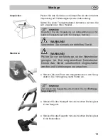 Предварительный просмотр 13 страницы Fakir S 200 electronic Operating Instructions Manual