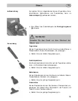 Предварительный просмотр 15 страницы Fakir S 200 electronic Operating Instructions Manual