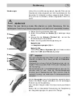 Предварительный просмотр 19 страницы Fakir S 200 electronic Operating Instructions Manual