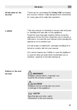 Предварительный просмотр 27 страницы Fakir Starky HSA 600 L User Manual