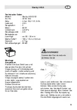 Предварительный просмотр 9 страницы Fakir Starky I HSA 252 Operating Instructions Manual