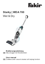 Fakir Starky WDA 700 Wet & Dry User Manual предпросмотр