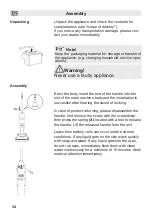 Предварительный просмотр 34 страницы Fakir Starky WDA 700 Wet & Dry User Manual