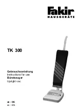 Fakir TK 300 Instructions For Use Manual preview