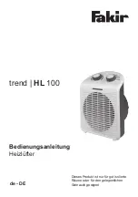 Fakir trend HL 100 Instructions For Use Manual preview