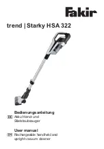 Предварительный просмотр 1 страницы Fakir Trend Starky HSA 322 User Manual