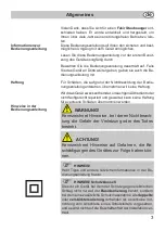 Предварительный просмотр 3 страницы Fakir TS 130 Instructions For Use Manual