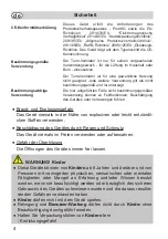 Preview for 4 page of Fakir TVL 30 Operating Instructions Manual