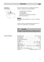 Предварительный просмотр 7 страницы Fakir TVL 30 Operating Instructions Manual