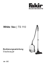 Предварительный просмотр 1 страницы Fakir White Vac TS 110 Instructions For Use Manual