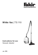 Предварительный просмотр 25 страницы Fakir White Vac TS 110 Instructions For Use Manual