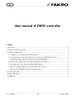 Preview for 1 page of fakro ZWG1 User Manual