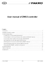 Preview for 1 page of fakro ZWG3 User Manual