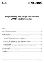 fakro ZWMP Programming And Usage Instructions preview