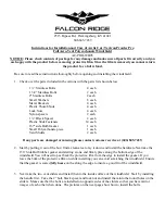 FALCON RIDGE AC-PRO-WD05 Instructions For Installation And Care preview