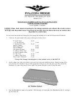 FALCON RIDGE CA-X3-WD02 Instructions For Installation And Care preview