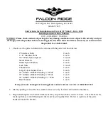 FALCON RIDGE CF-U-1000-RW02 Instructions For Installation And Care preview