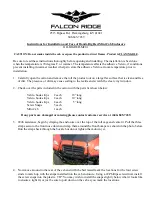 Preview for 1 page of FALCON RIDGE HO-BIGRED-MC01 Instructions For Installation And Care