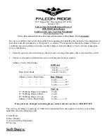 Preview for 1 page of FALCON RIDGE PO-10RANGER-FC04 Instructions For Installation And Care