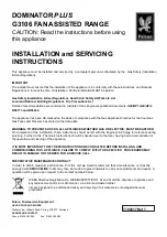 Preview for 1 page of Falcon DOMINATOR PLUS G3106 Series Servicing Instructions