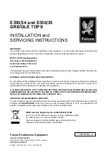Предварительный просмотр 1 страницы Falcon E350/34 Installation And Servicing Instructions