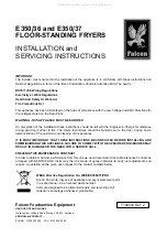 Предварительный просмотр 1 страницы Falcon E350/37 Installation And Servicing Instruction