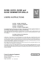 Предварительный просмотр 1 страницы Falcon G2502 User Instructions