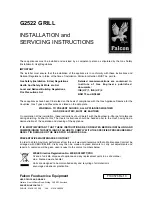 Preview for 1 page of Falcon G2522 Installation Instructions Manual