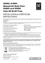 Falcon G2962 Installation And Servicing Instructions preview