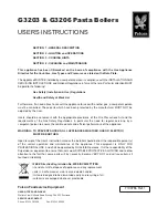 Предварительный просмотр 1 страницы Falcon G3203 User Instructions