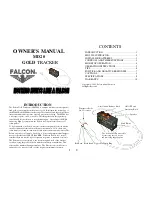 Preview for 1 page of Falcon Gold Tracker MD20 Owner'S Manual