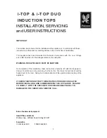 Preview for 1 page of Falcon i-TOP Installation, Servicing And User Instructions Manual