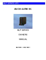 Falcon MLP-300-1 Owner'S Manual preview