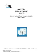 Falcon UNINTERRUPTIBLE POWER SUPPLY MODELS SG2K-1T Battery Replacement Manual preview