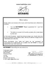 Предварительный просмотр 8 страницы Fallowgate Limited BATRIBIKE User Manual