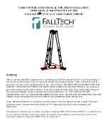 Falltech 7275 User'S Instruction Manual For The Installation предпросмотр