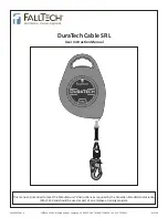 Falltech DuraTech Cable SRL User Instruction Manual preview