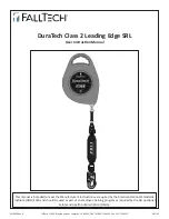 Preview for 1 page of Falltech DuraTech Class 2 Leading Edge SRL User Instruction Manual