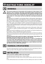 Предварительный просмотр 13 страницы FALMEC Ghost Instruction Booklet