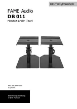 Preview for 1 page of Fame Audio DB 011 User Manual